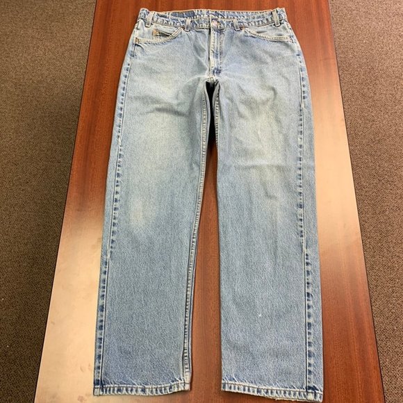 Men's Vintage 505 Levi's High Rise Orange Tag - Picture 5 of 10